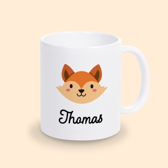 mug renard personnalisé