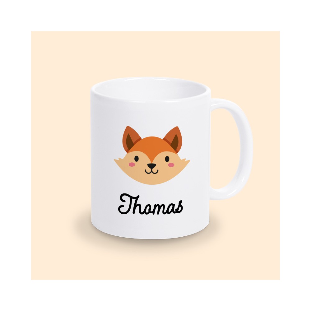 mug renard personnalisé