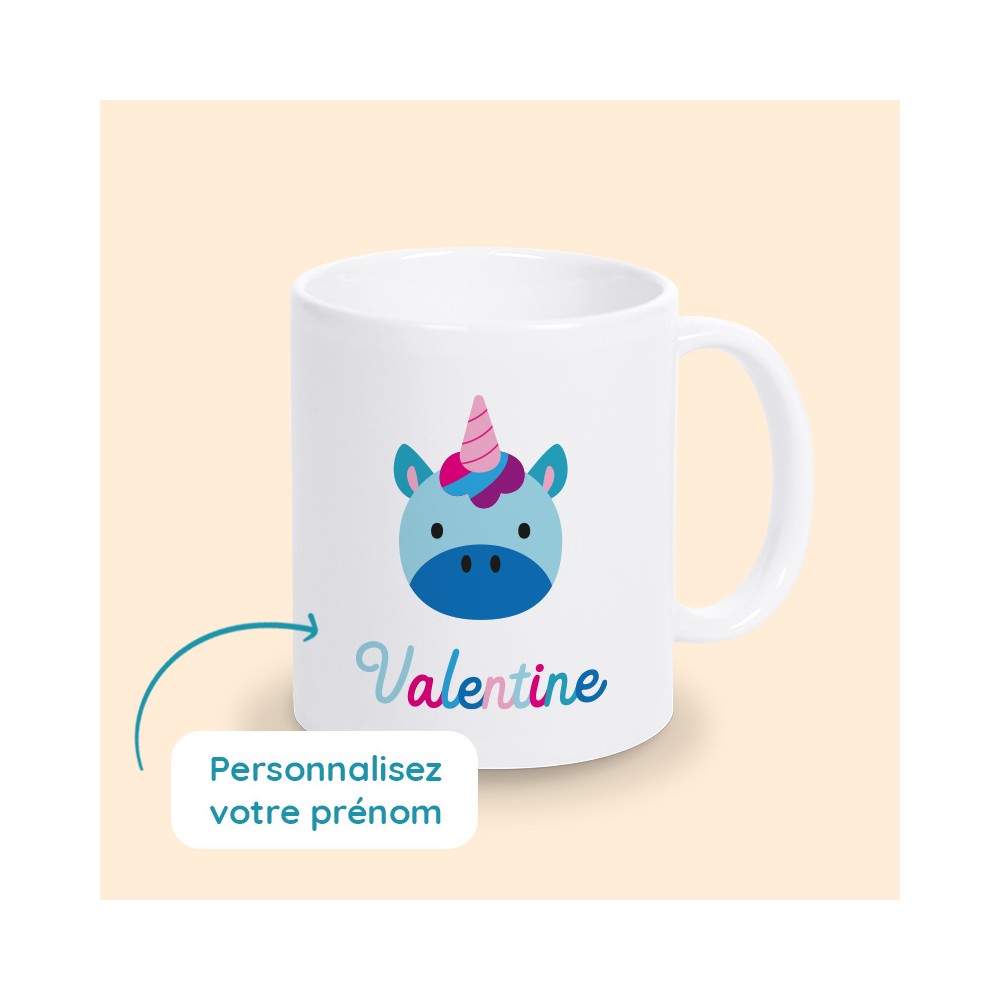 mug licorne personnalisé