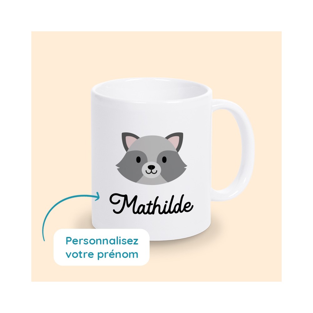 mug raton laveur personnalisé
