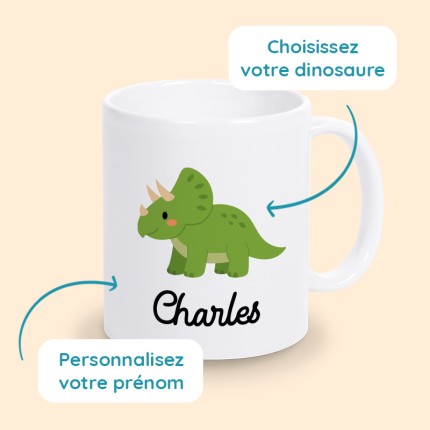 mug dinosaure personnalisé