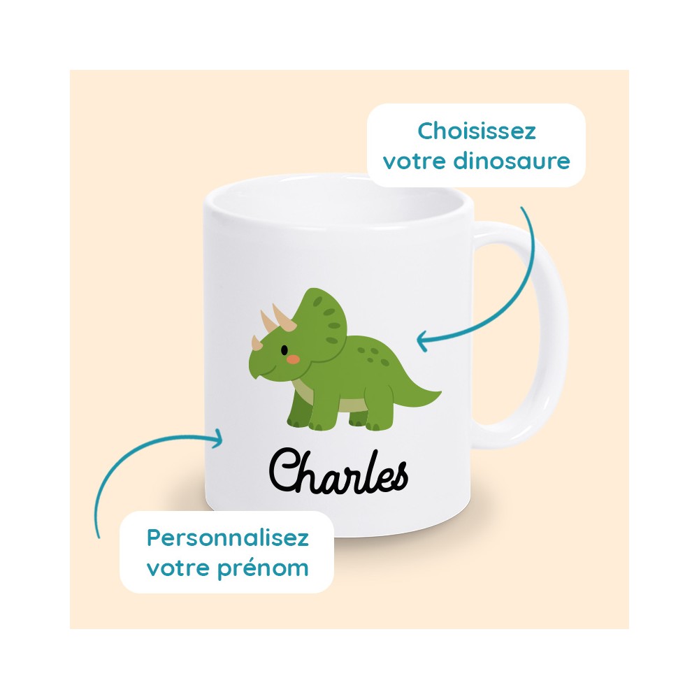 mug dinosaure personnalisé