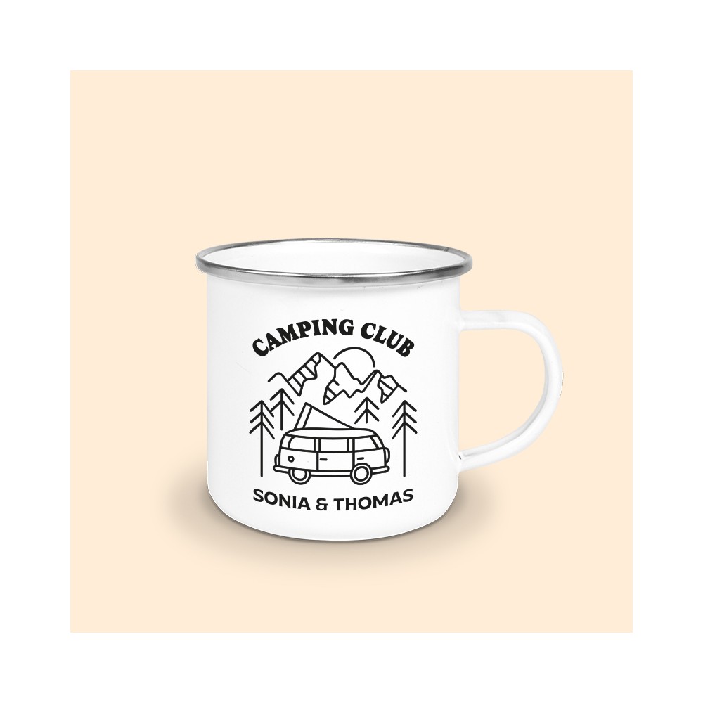 tasse camping émaillée