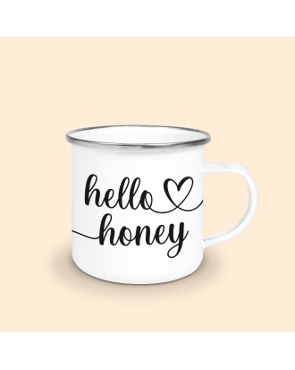 mug émaillé hello honey