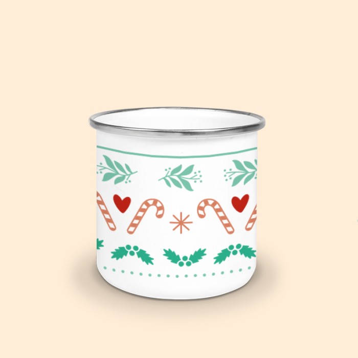 mug émaillé sucre d'orge
