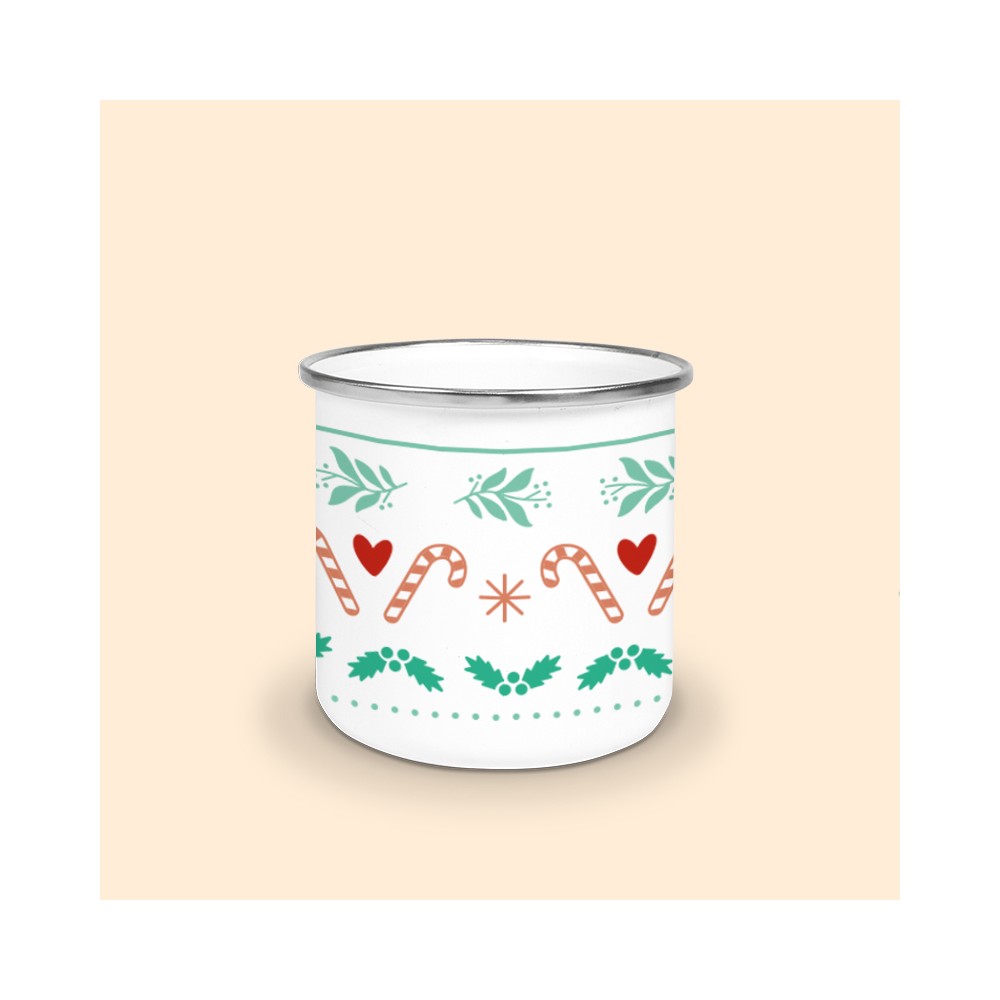 mug émaillé sucre d'orge