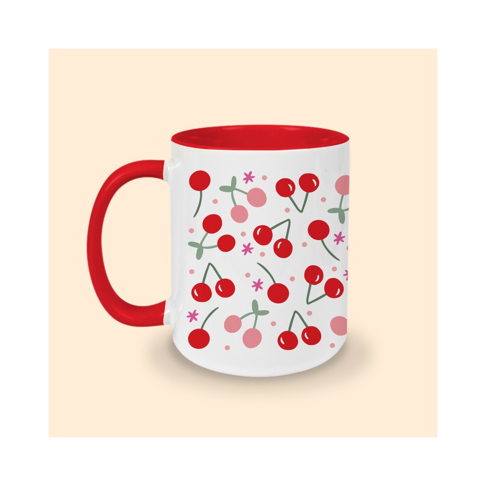 tasse à motif cerise