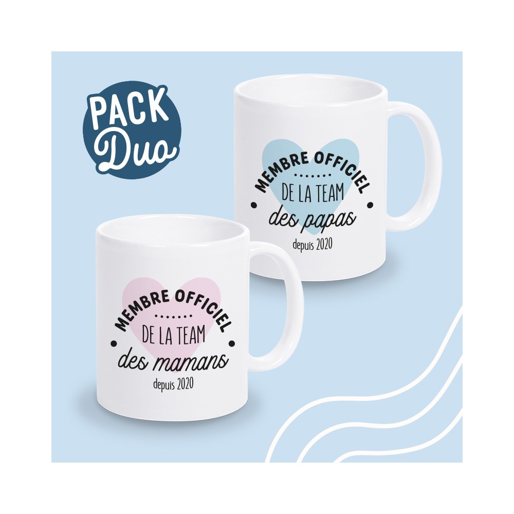 mug duo personnalisé maman papa