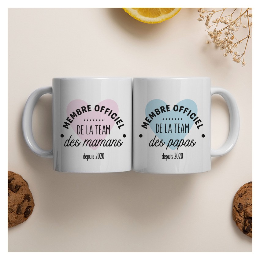 mug duo personnalisé maman papa
