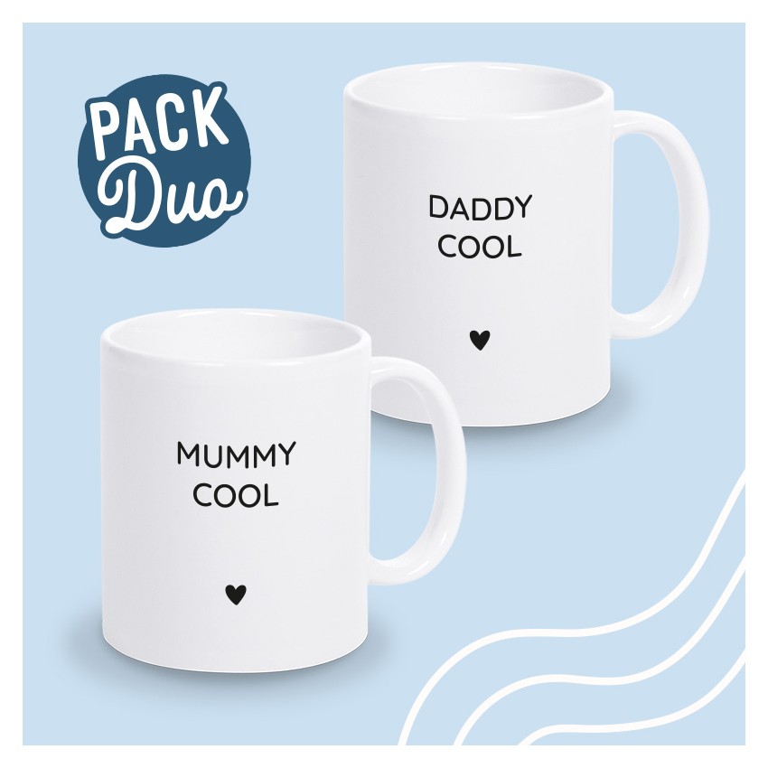 mug duo mummy daddy cool