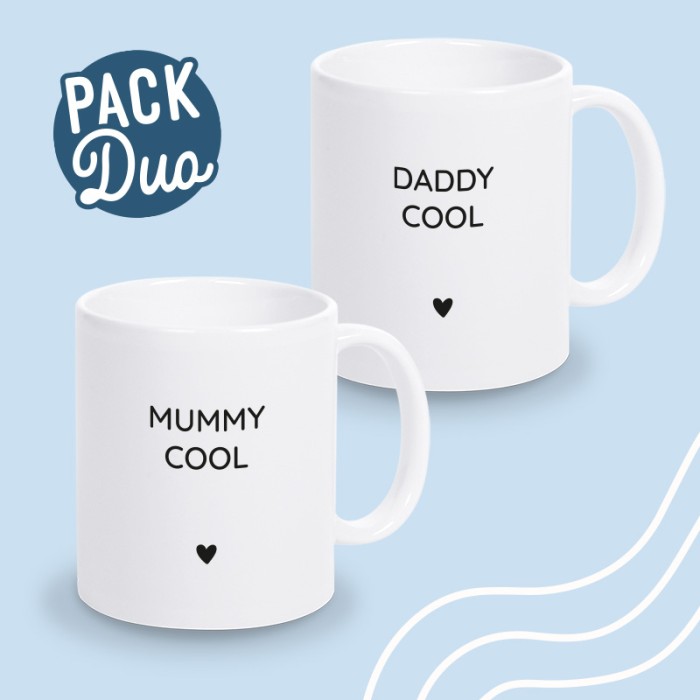 mug duo mummy daddy cool