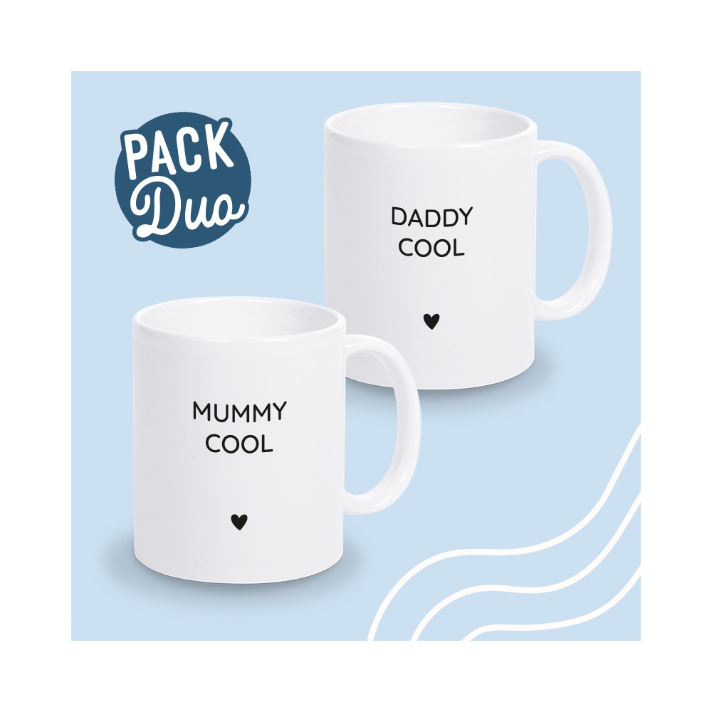 mug duo mummy daddy cool