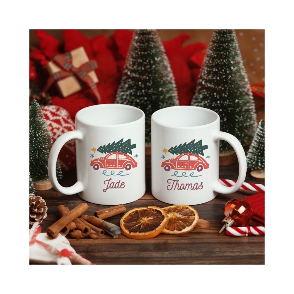 mug duo sapin personnalisé