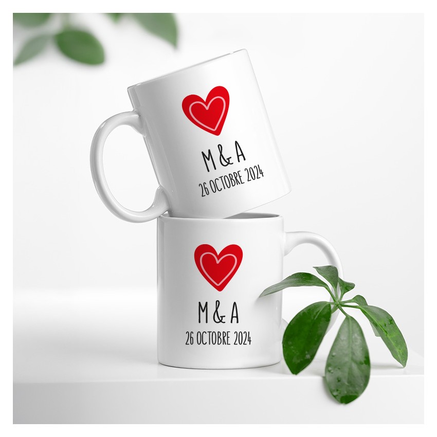 Mugs Couple Personnalisés | Tasse Duo Couple