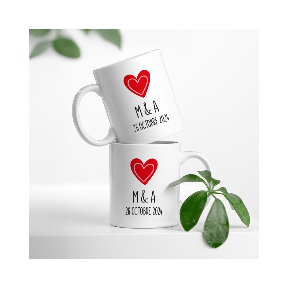 Mugs Couple Personnalisés | Tasse Duo Couple