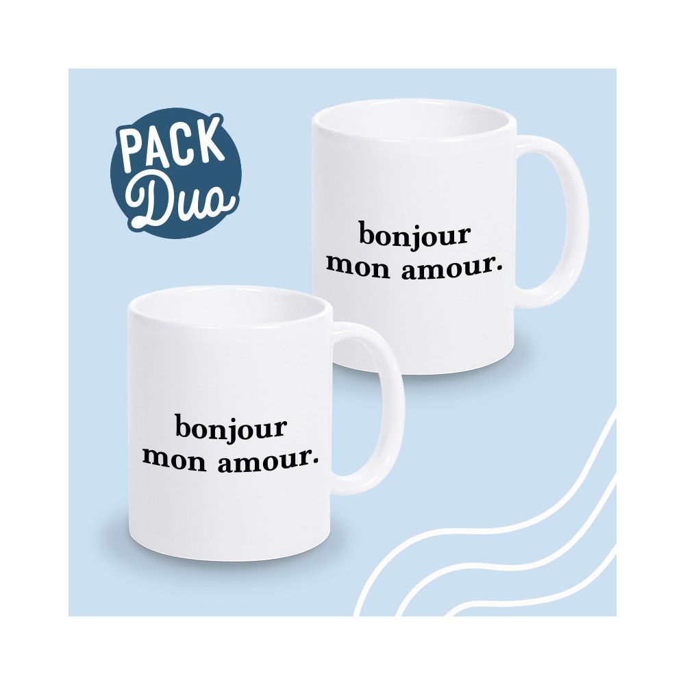 mugs bonjour mon amour