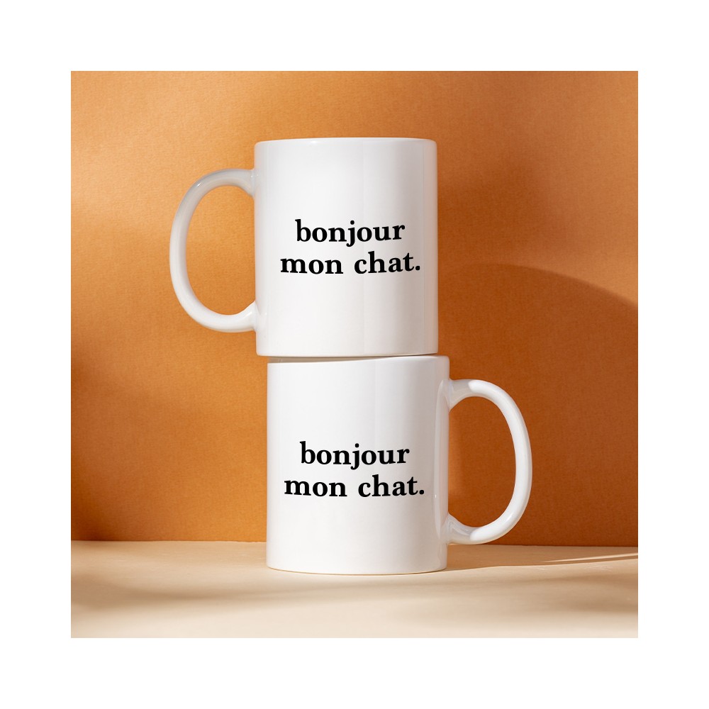 mug bonjour mon chat