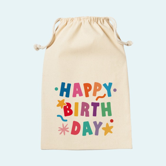 Pochon Emballage Cadeau Happy Birthday