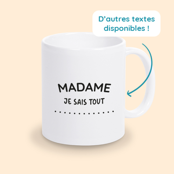 tasse madame je sais tout