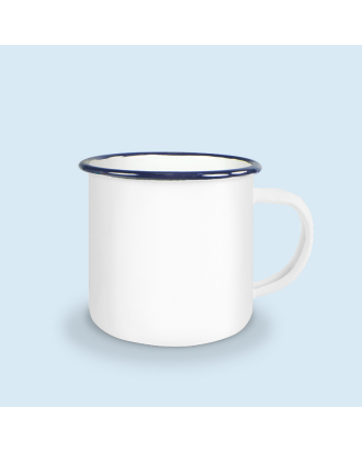 tasse émaillée bleu marine