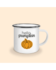 mug émaillé noir hello pumpkin