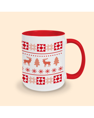 mug rouge motif noël