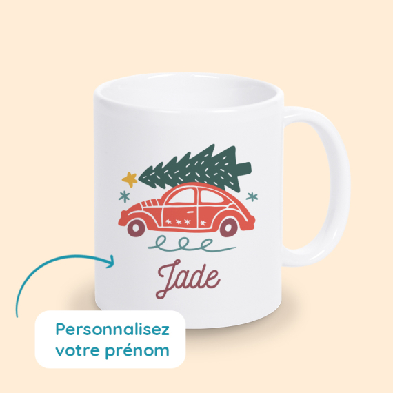 mug sapin de noël personnalisé