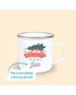 mug émaillé sapin personnalisé